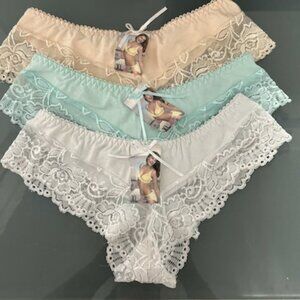 Lace Panties, Set of 3, Size XL